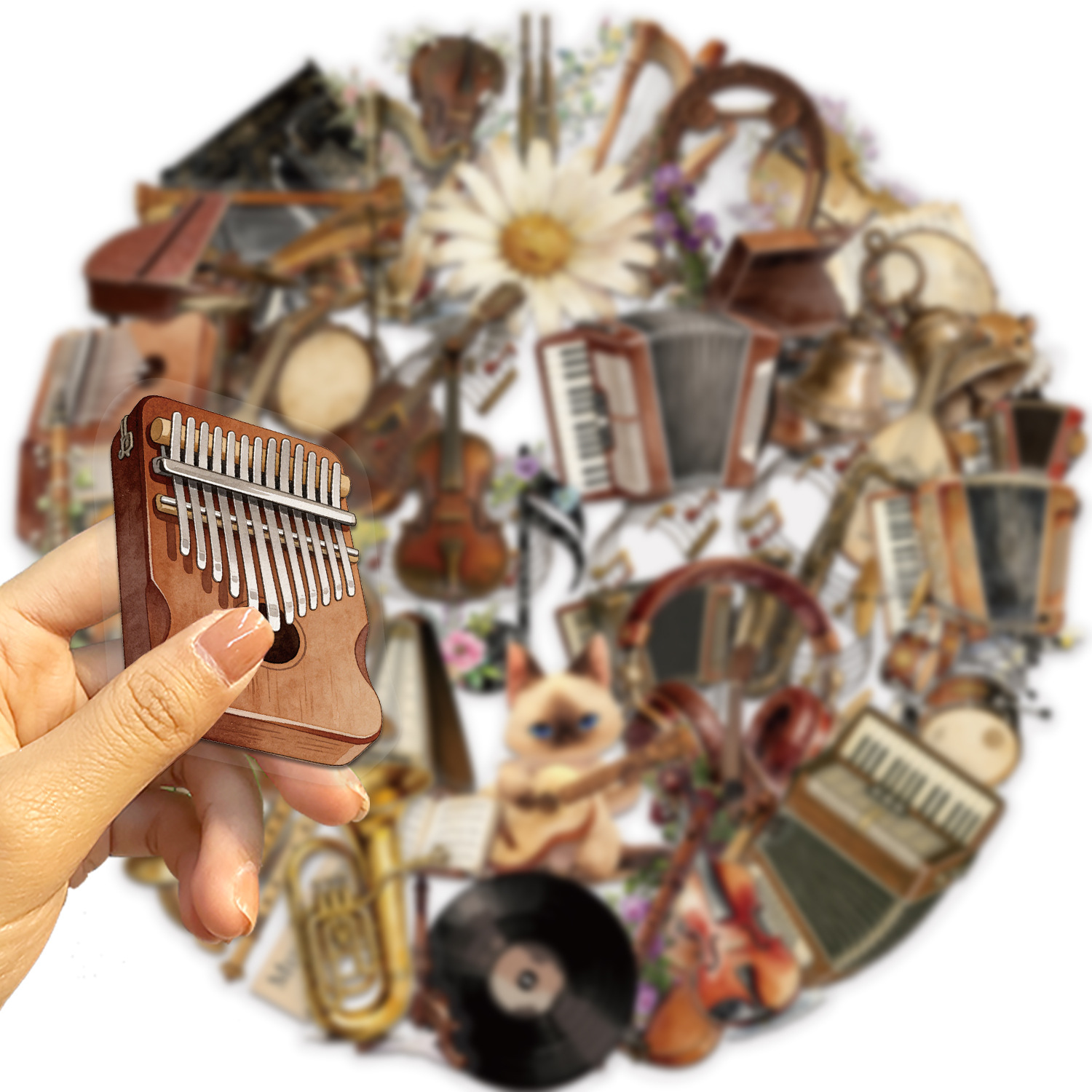 50PCS Retro Musical Instrument - Blank Sheet Music Notebook 评论和价格