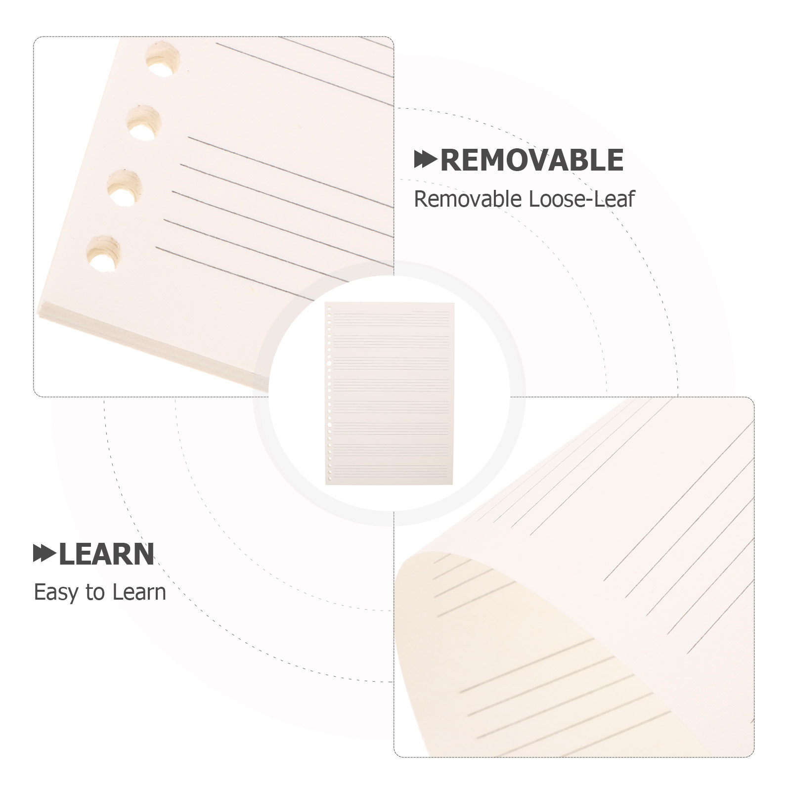 3Pcs Compact Detachable Staff  - Blank Sheet Music Notebook 评论和价格