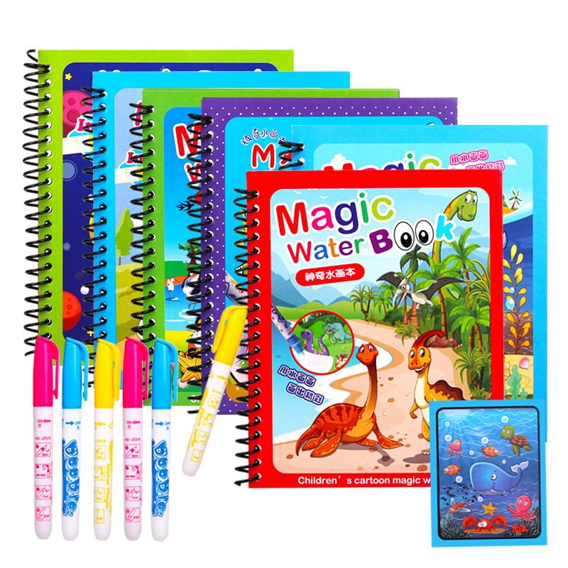 Reusable Painting Magic Water  - Reusable Water Magic Coloring Book 评论和价格