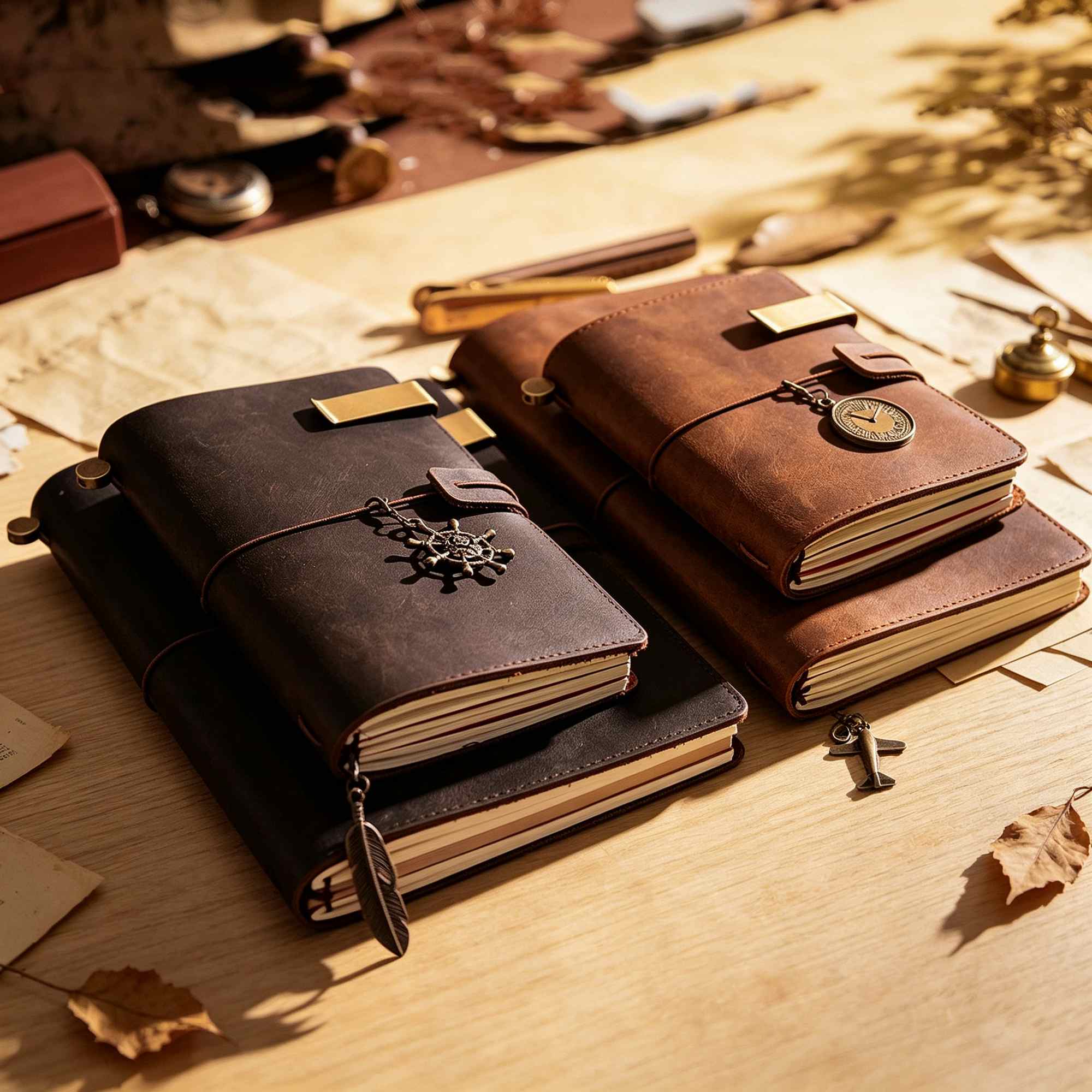 Crazy Horse Leather Travel Jou - Vintage Leather Journal Notebook 评论和价格